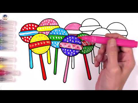 Lollipop Jumbo Marker Pencil and Coloring Pages / Akn Kids House