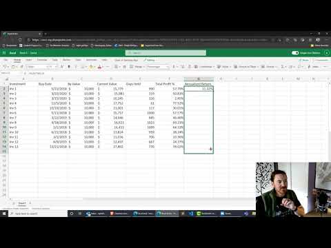 Use Excel 365 to Calculate Simple Annualized Returns for a Series of Investments