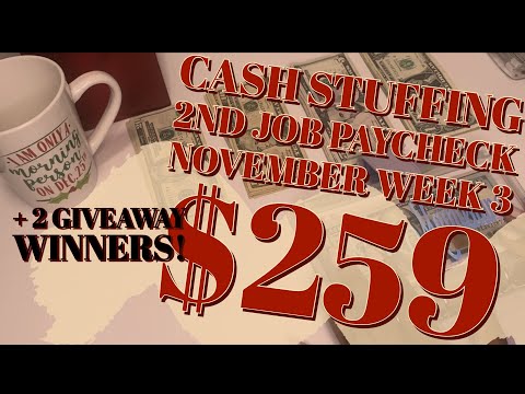 CASH ENVELOPE STUFFING| Sinking Funds| Side Income Nov week 3 + 2 Giveaway WINNERS!|