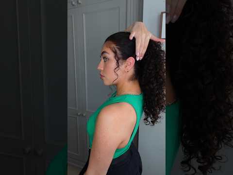 How to make your pony look longer #curlyhair #hair #ponytail #hairstyle