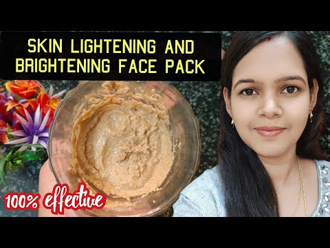 💯% effective skin lightening and brightening face pack/face pack at home/how to get glowing skin