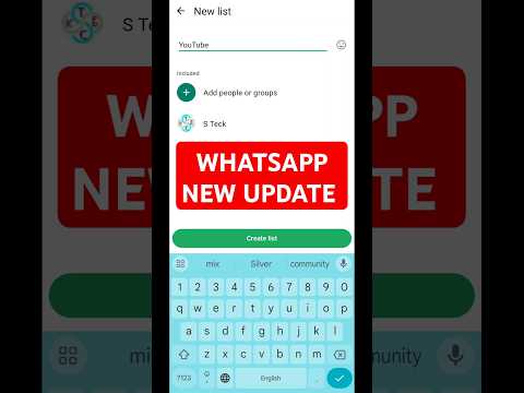 WhatsApp New Update | Custom Chat Lists | New WhatsApp Update | WhatsApp New Update 2024