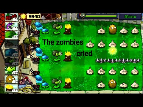 Plants vs Zombies Survival in Winter Melon+Garlic Defense