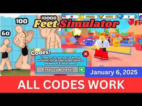 *ALL Codes Work* Feet Simulator ROBLOX, January 6, 2025