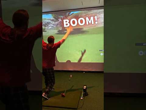 Huge Putt for Eagle on Par5 ! Indoor Golf! #shorts