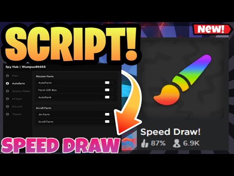 SPEED DRAW SCRIPT HACK AUTOFARM INF COINS | Roblox Speed Draw Script Pastebin 2024