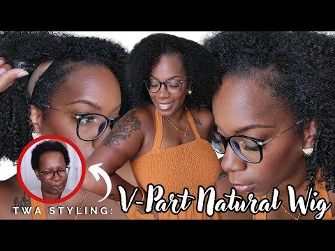 V-Part Wig on Thin TWA Natural Hair NO LEAVE OUT No Braids No Cornrow LESS Tension Install OQ HAIR