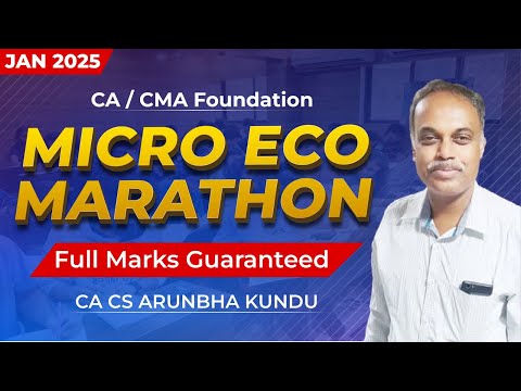 CA Foundation Micro Eco Marathon | Kundu Sir | Amit Bachhawat Training Forum