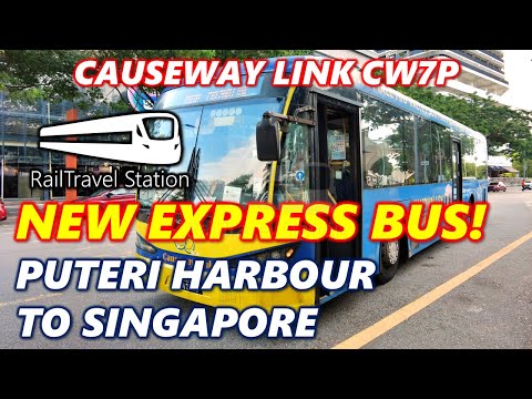 NEW BUS FROM PUTERI HARBOUR TO SINGAPORE! 🇲🇾🚌Causeway Link CW7P Puteri Harbour→Singapore Jurong East