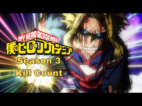 (REMAKE) My Hero Academia Season 3 (2018) Kill Count