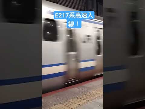 E217系高速入線横浜駅！