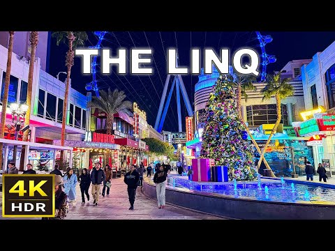 [4K HDR] The LINQ Las Vegas Walking Tour | December 2024 | Las Vegas Strip