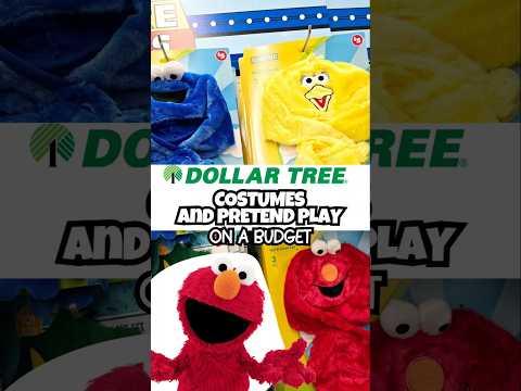 DRESS UP #pretendplay #storytime #puppets #elmo #dollartree #childcare #preschool #costume #oh #play