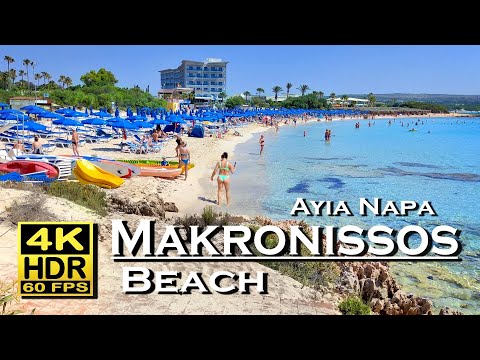 Makronissos Beach , Ayia Napa , Cyprus in 4K 60fps HDR  Dolby Atmos 💖 The best Places 👀 Walking Tour