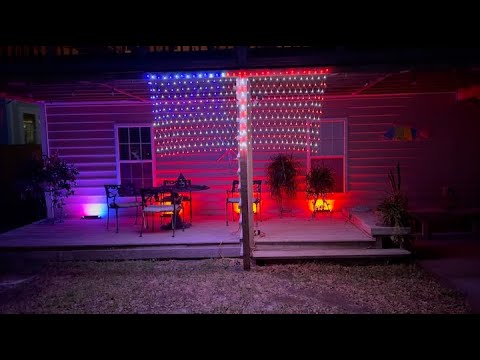 🇺🇸Turn Your Yard Into a Patriotic Wonderland! ~ LED American Flag Net