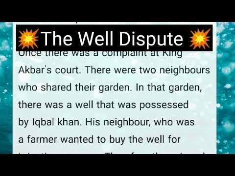 💥The Well Dispute 💥 English Improvement story/ Akbar And Birbal🔥