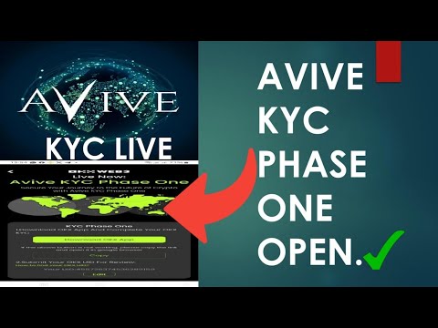 Avive Kyc phase one | How to verify Avive Kyc  | Avive update | Avive mining kyc