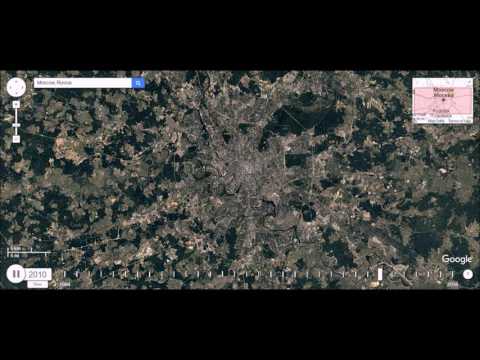 Moscow, Russia  - Urban Sprawl Time Lapse