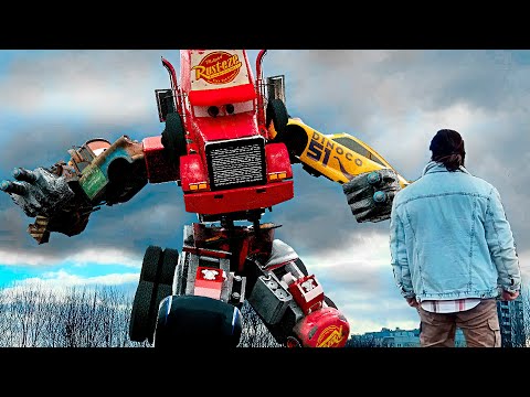 Lightning McQueen TRANSFORMER TiTan in Real Life