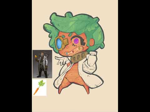 Speedpaint 007 - Dr. Auc, mad scientist wortel #characterdesign #speedpaint #chibi