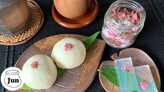 How to Make Cherry Blossom Buns & Jelly with Salted Cherry Blossoms |  Japanese Home Cooking