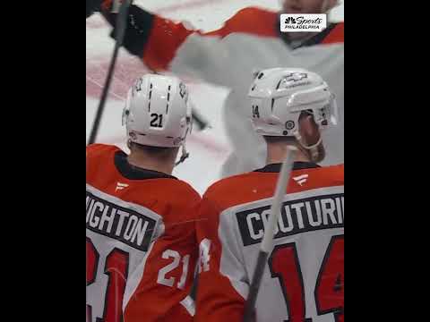 Tie game! Couturier sets up Laughton to tie it up vs. the Maple Leafs