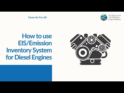 How to Use EIS/Emission Inventory System for Diesel Engines