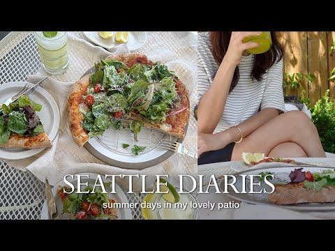 (ENG CC) Seattle Diaries l Homemade Pizza & Mocktail 💚 Enjoy Summer Days in Washington ☀️