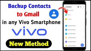 how to backup contacts to gmail in vivo | how to backup contacts to gmail in vivo phone