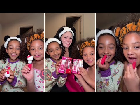 Kylie Jenner's Daughter Stormi & Niece Chicago Shows off Their Hello Kitty Cosmetics