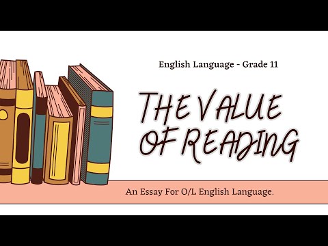 An Essay For O/L English Language | THE VALUE OF READING