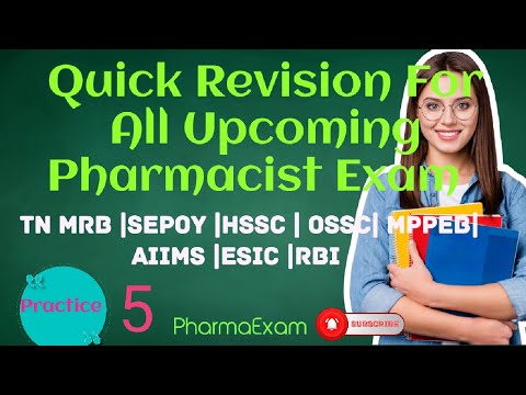 Pharmacist Exam Preparation 2023|Important MCQs#parmacistexampreparation#hssc#tnmrb#mppeb#osssc#hssc