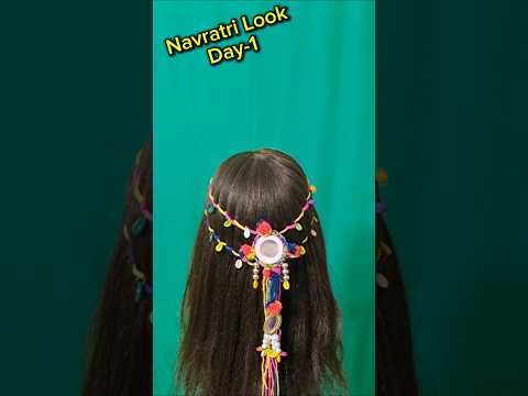 How to creat special hairstyle look for Navrati day-1❤️