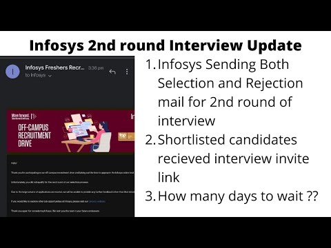 Infosys 2nd round Interview Update| Infosys Interview Invite to Shortlisted Candidates |