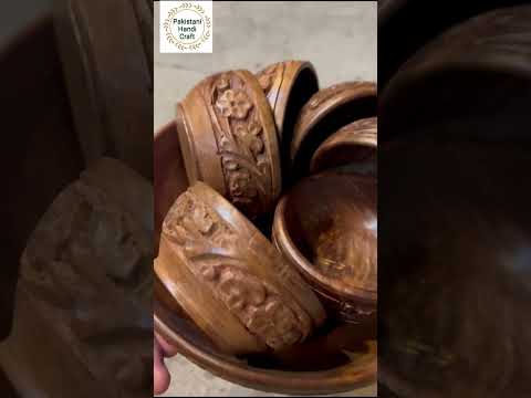 Bowl.Wooden Bowl. Carving Work Bowl. Dry Fruit Bowl Set. Viral Shorts Video #woodenplate