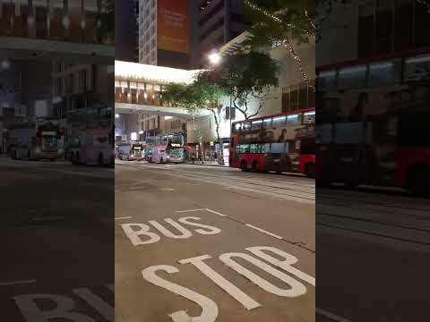 Tram and double deker buses in Hongkong night off day #followers #highlights #ofwhongkong