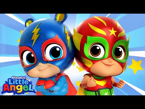 Superhero Secrets! How to Be Superhero | Little Angel And Friends Kid Songs