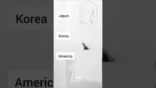 How to draw anime male body Japan vs Korea vs America #howtodrawanime #animetutorial