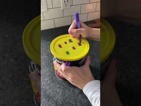 Coffee Can Color Sort for Preschoolers | Fine Motor Color Recognition Activity for Young Kids