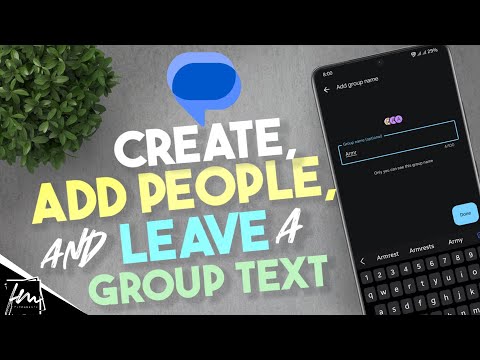 How to create a Group Text, add People and Leave on Android