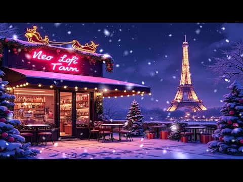 Snowy Christmas Coffee Shop Ambience ☕🎄❄️ – Lofi Hip Hop Beats for Relaxing Holiday Vibes 🌨️✨🎶