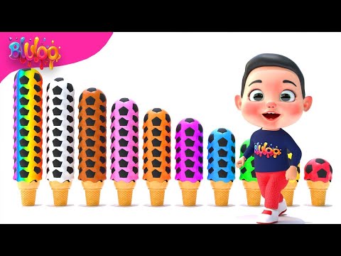 Colorful Ice Cream Scoops | Learn Colors | BluLoo Nursery Rhymes & Kids Songs