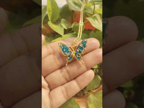 Blue Hydrangea Flower দিয়ে butterfly pendant বানালাম💙🦋 #resinpendant #yoursuchana #shortsviral