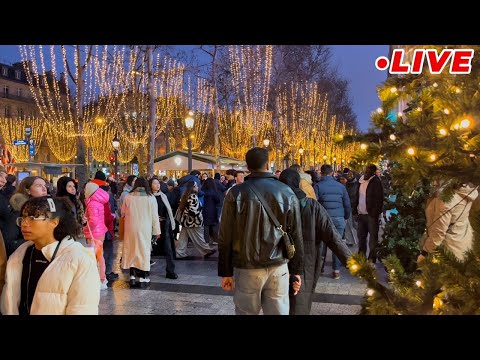 [🇫🇷Paris Live]  🎄Merry Christmas Eve in Chmps-Élysées🎄 walk Live Streaming 24/Decmber/2024