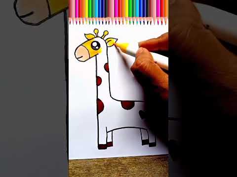 giraffe drawing easy#shorts#giraffe#shortvideo#drawing#viralshorts#youtubeshorts  #easyartwithbiplab