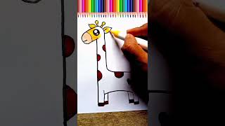 giraffe drawing easy#shorts#giraffe#shortvideo#drawing#viralshorts#youtubeshorts  #easyartwithbiplab