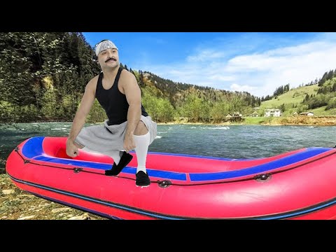 CREEPER ALMOST CRASHES HIS RAFT!!!