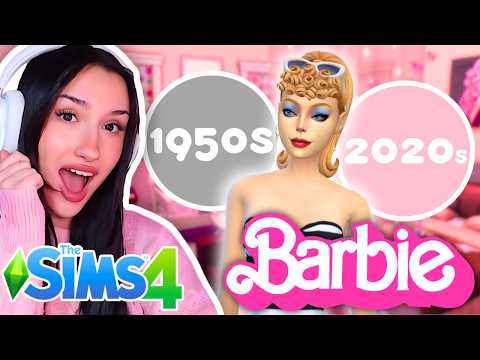 recreating a BARBIE Doll from every decade in The Sims 4