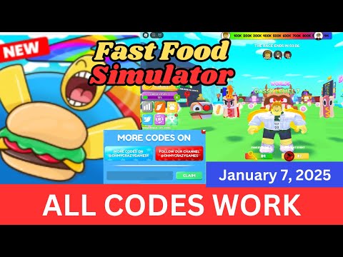 *ALL Codes Work*  Fast Food Simulator ROBLOX, January 7, 2025