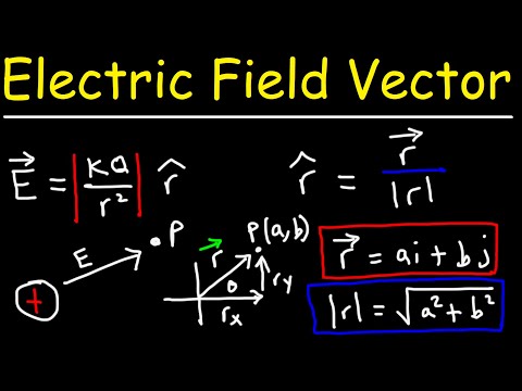 Electric Field Vector Formula With R-Hat Vector and Position Vector - College Physics